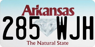 AR license plate 285WJH