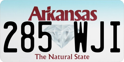 AR license plate 285WJI