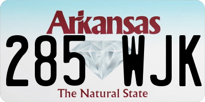AR license plate 285WJK