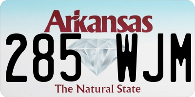 AR license plate 285WJM