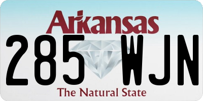 AR license plate 285WJN