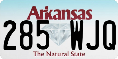 AR license plate 285WJQ