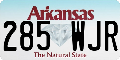 AR license plate 285WJR