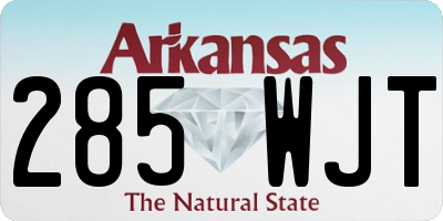 AR license plate 285WJT
