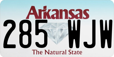 AR license plate 285WJW