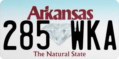 AR license plate 285WKA