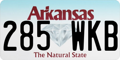 AR license plate 285WKB