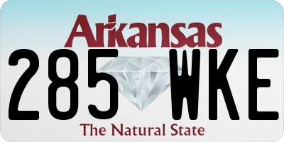 AR license plate 285WKE