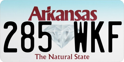 AR license plate 285WKF