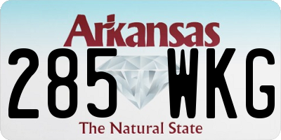 AR license plate 285WKG