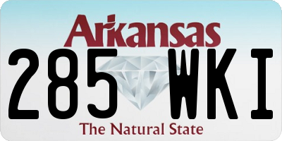 AR license plate 285WKI