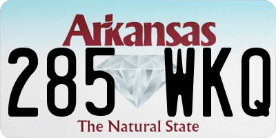 AR license plate 285WKQ