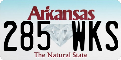 AR license plate 285WKS