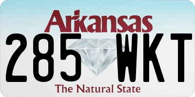 AR license plate 285WKT