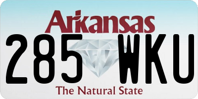 AR license plate 285WKU