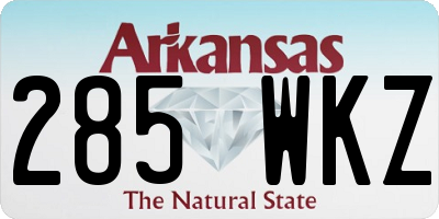 AR license plate 285WKZ