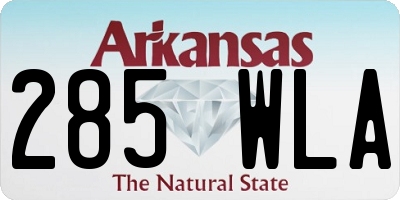 AR license plate 285WLA
