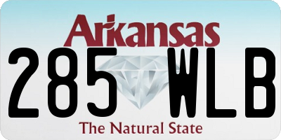 AR license plate 285WLB