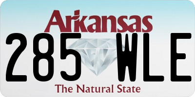 AR license plate 285WLE