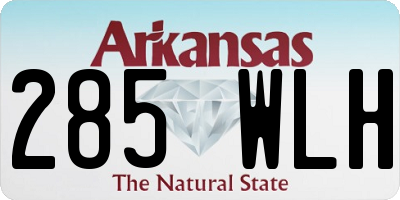 AR license plate 285WLH