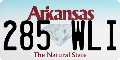 AR license plate 285WLI