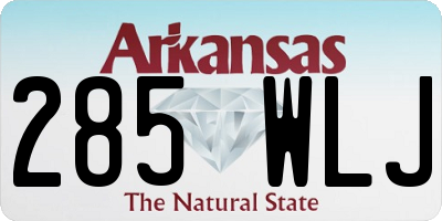 AR license plate 285WLJ
