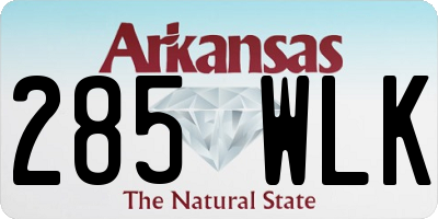 AR license plate 285WLK