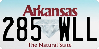 AR license plate 285WLL