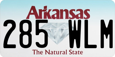 AR license plate 285WLM