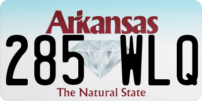 AR license plate 285WLQ