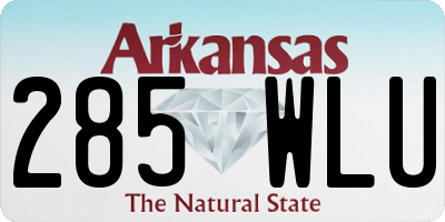 AR license plate 285WLU