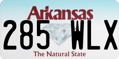 AR license plate 285WLX