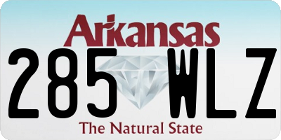 AR license plate 285WLZ