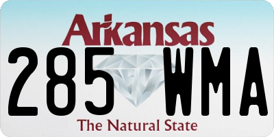 AR license plate 285WMA