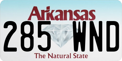 AR license plate 285WND
