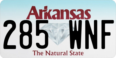 AR license plate 285WNF