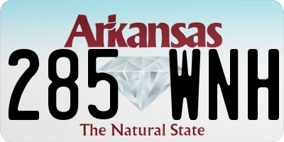 AR license plate 285WNH
