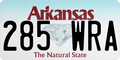 AR license plate 285WRA