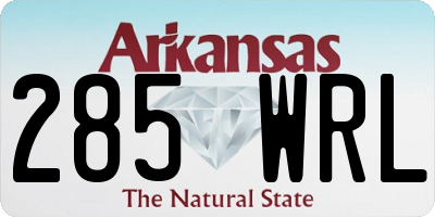 AR license plate 285WRL