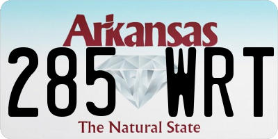AR license plate 285WRT