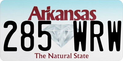 AR license plate 285WRW