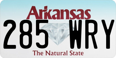 AR license plate 285WRY