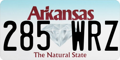 AR license plate 285WRZ