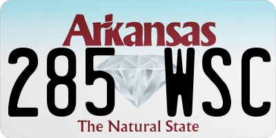 AR license plate 285WSC