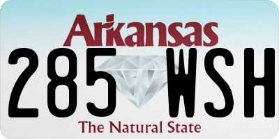 AR license plate 285WSH