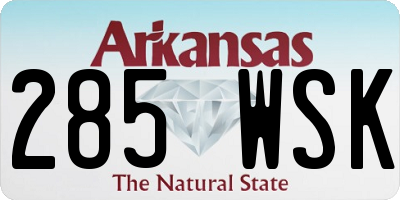 AR license plate 285WSK