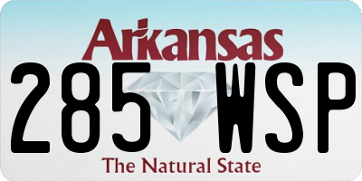 AR license plate 285WSP