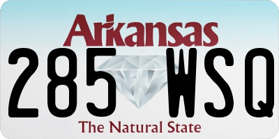 AR license plate 285WSQ