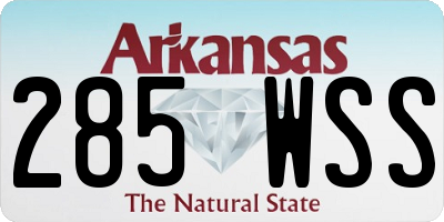AR license plate 285WSS
