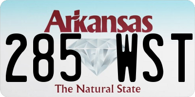 AR license plate 285WST